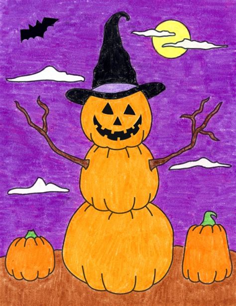 Art Hub For Kids How To Draw A Pumpkin - Kids, learn how to draw the pumpkin by following the ...