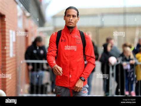 Southampton's Virgil van Dijk arriving at the stadium prior to the ...