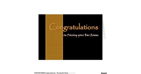 CUSTOM NAME Congratulations - Passing Bar Exam Greeting Card | Zazzle