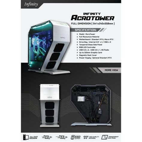 Jual Murah Casing Komputer PC CPU INFINITY ACROTOWER -Full Alumunium di ...