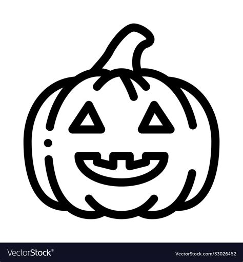 Halloween pumpkin icon outline Royalty Free Vector Image