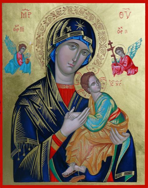 Our Holy Mother Of Perpetual Succour, Hand painted, orthodox icon ...