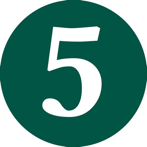 Green Number 5 - ClipArt Best