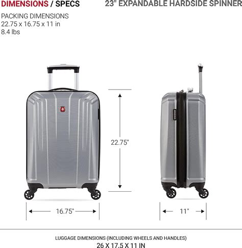 3750 Hardside Expandable Luggage with Spinner Wheels, Silver, Checked ...