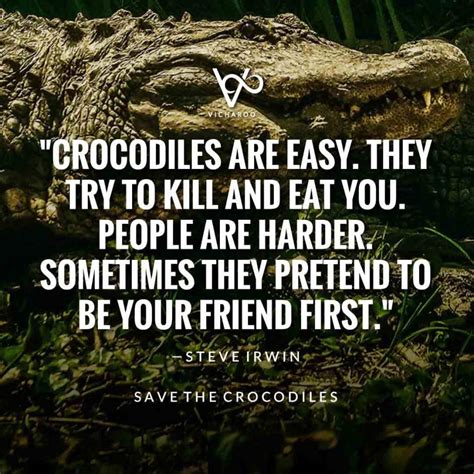 Crocodiles are easy. They try to kill and eat you. People are harder ...