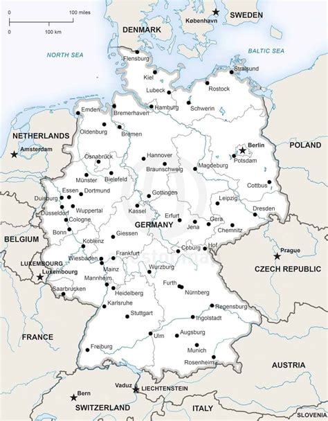 Vector Map of Germany Political | One Stop Map