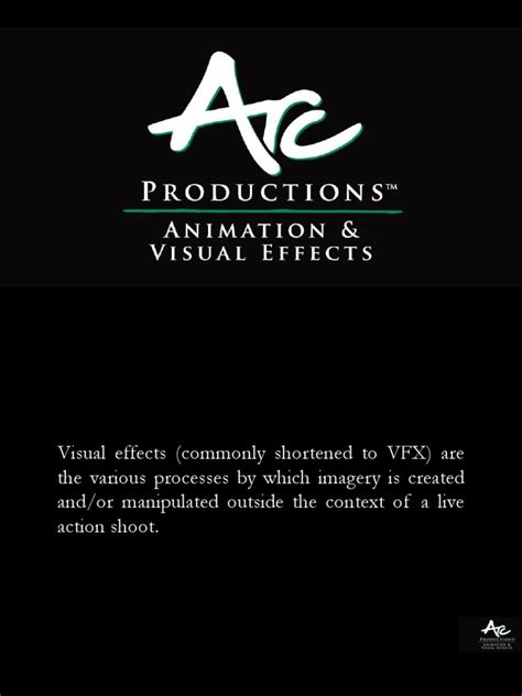 Arc Productions VFX Presentation - 2 | PDF