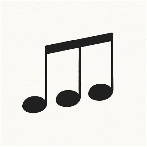 Triplet quaver note clipart, music | Free Photo - rawpixel