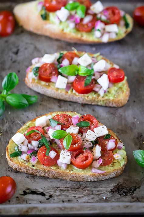 Easy Avocado Bruschetta Recipe - Ruchiskitchen