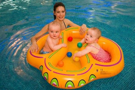 [Hot Item] Inflatable Twin Baby Swim Float Pool Seat | Baby swimming ...