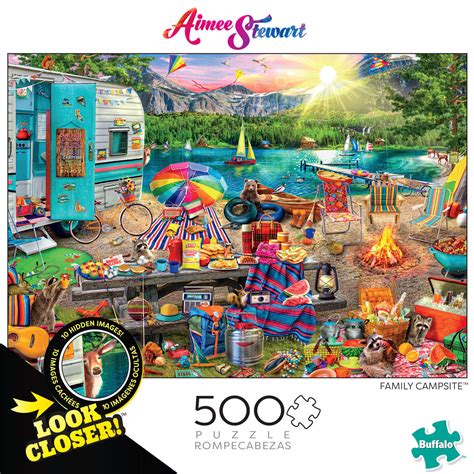 Look Closer Family Campsite 500 Piece Jigsaw Puzzle