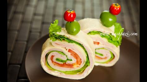 Turkey Ham Wrap (Sandwich) Recipe - YouTube