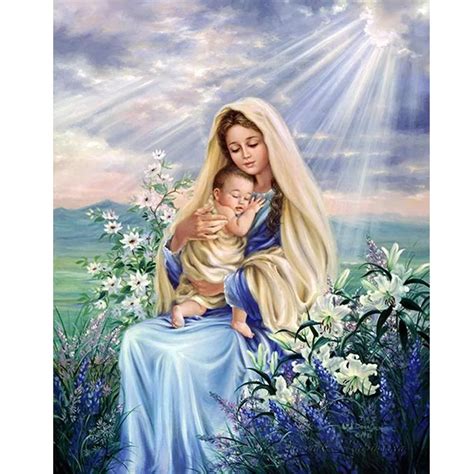 Diamond Painting Virgin Mary kids Christian Religion Jesus Christ DIY ...