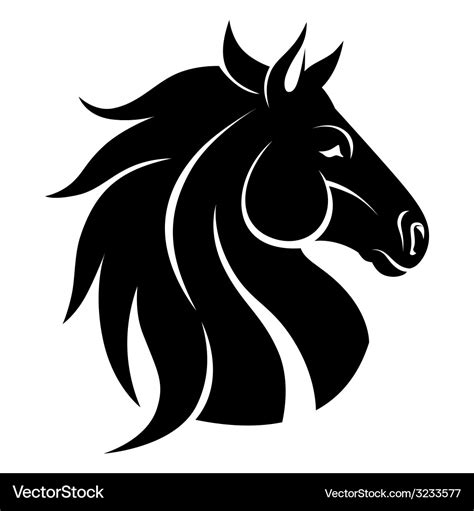 Horse head symbol Royalty Free Vector Image - VectorStock