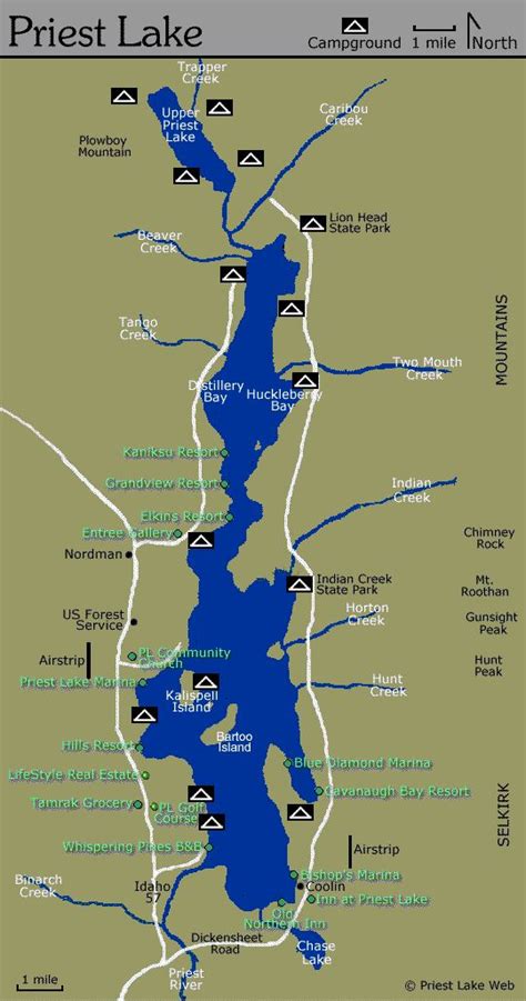 Priest Lake Map | Camping | Pinterest