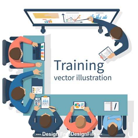 Business training vector illustration free download