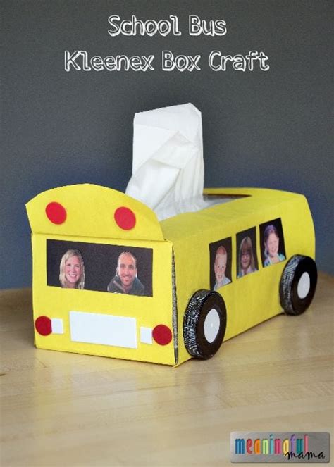 School Bus Kleenex Box Craft