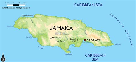 Road Map of Jamaica and Jamaica Road Maps