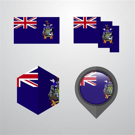 South Georgia flag design set vector 14214481 Vector Art at Vecteezy