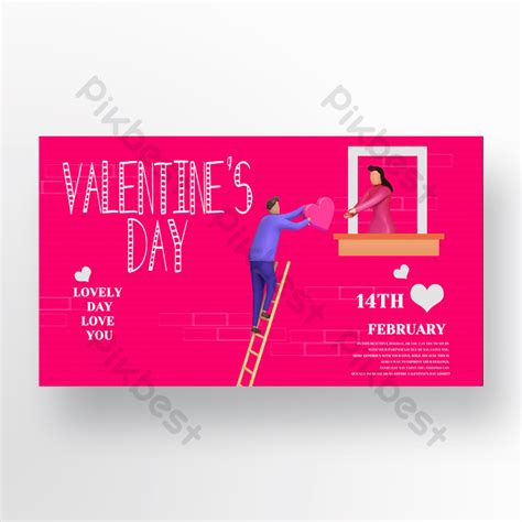 Creative couple romantic valentine's day banner | PSD Free Download - Pikbest