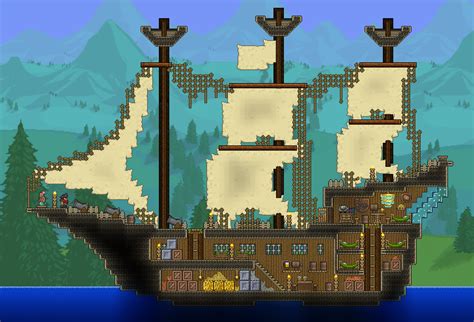 Simple small pirate ship for my pirate NPC : r/Terraria