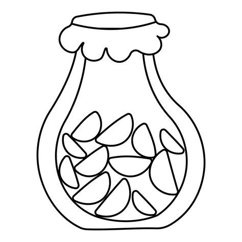 Premium Vector | Canned jar vegetables line doodle icon element