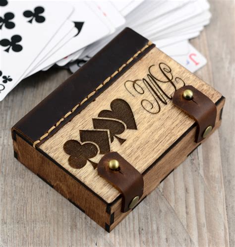 Custom playing card storage box Personalized box for playing | Etsy