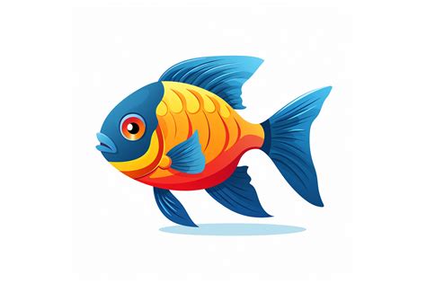 Orange Saltwater Fish Graphic by Ranya Art Studio · Creative Fabrica