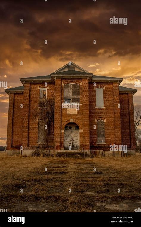 haunted school building indiana Stock Photo - Alamy