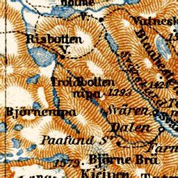 Central Sognefjord Map, 1910 by Waldin | Avenza Maps