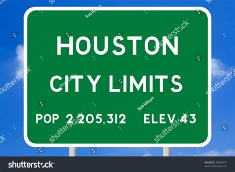 Houston City Limits Sign Stock Photo 20064931 : Shutterstock