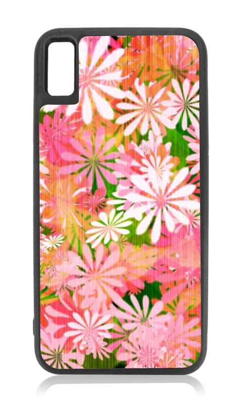 Cute Flowers 10xr Flower Case - iPhone 10 xr Floral Case Black Rubber Case for iPhone XR ...