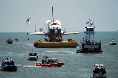 Shuttle replica arrives amid fanfare