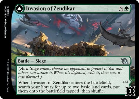 The First Battle Card Is Revealed! Analyzing Invasion of Zendikar • MTG ...