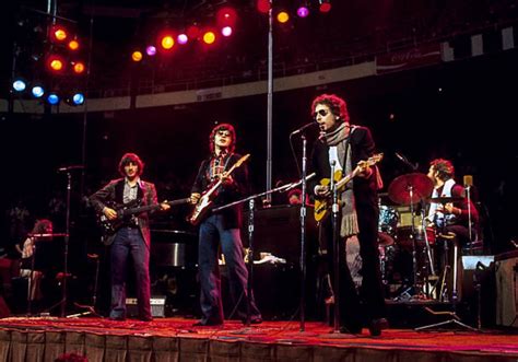 Bob Dylan performing at The Boston Garden January 14, 1974 with The ...