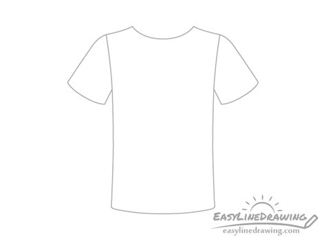 How to Draw a T-Shirt Step by Step - EasyLineDrawing