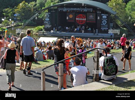 Crowds at WOMAD 2010, New Plymouth, Taranaki New Zealand Stock Photo ...