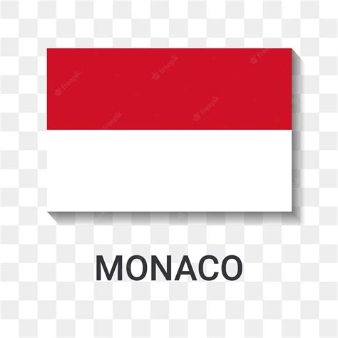 Premium Vector | Flag of monaco icon vector illustration