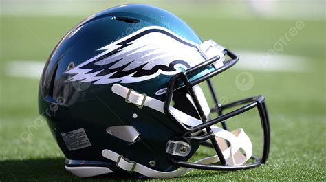 The Philadelphia Eagles Helmet Was Sitting On The Field Background, Picture Of The Philadelphia ...