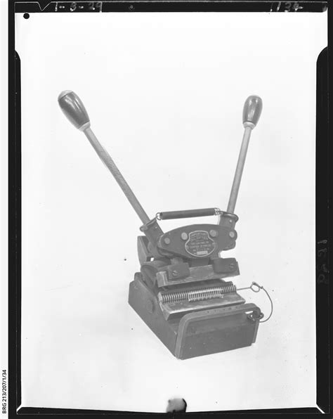 Belt lacing machine • Photograph • State Library of South Australia