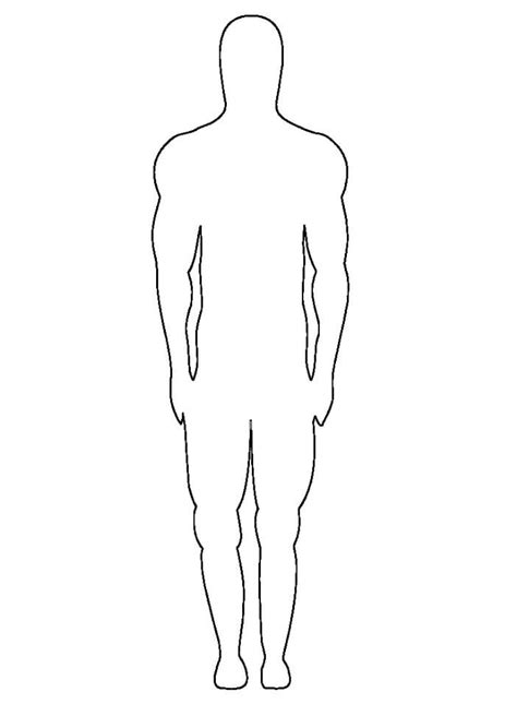 Body Person Outline Coloring Page - Free Printable Coloring Pages for Kids