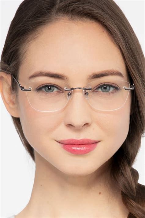 Vince Rectangle Gunmetal Rimless Eyeglasses | Eyebuydirect | Stylish eyeglasses, Glasses fashion ...