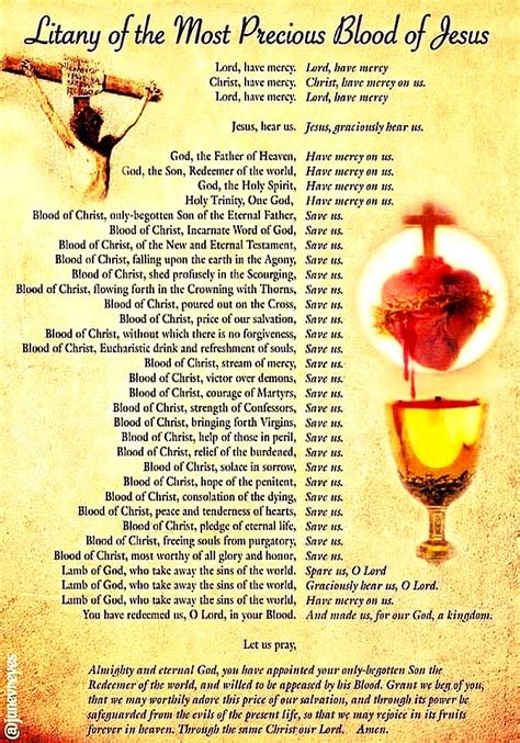 Litany Of The Most Precious Blood Of Jesus