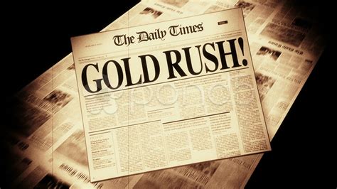 Gold Rush! - Newspaper Headline (Intro Loops) Stock Footage #AD ,#Newspaper#Headline#Rush#Gold ...