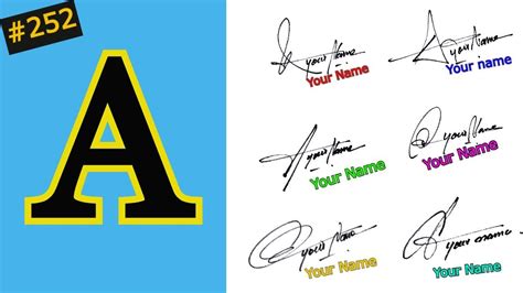 A signature style how to make signature for alphabet a alphabet a signature design easy 251 ...