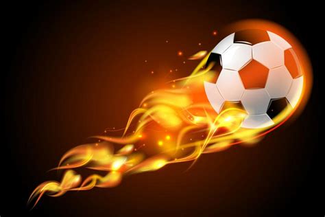 Soccer ball fire on black background 462957 Vector Art at Vecteezy