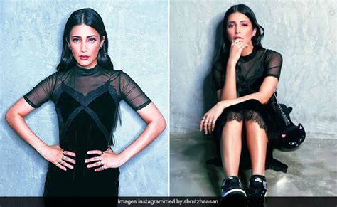 Shruti Haasan Brings Out Her Inner Punk Princess In A Velvet Dress With ...