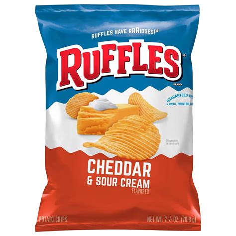 Ruffles Cheddar & Sour Cream Potato Chips - Shop Snacks & Candy at H-E-B