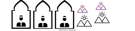 Islamic Characters Icon Azan Isolated White Stock Illustration 2264193467 | Shutterstock