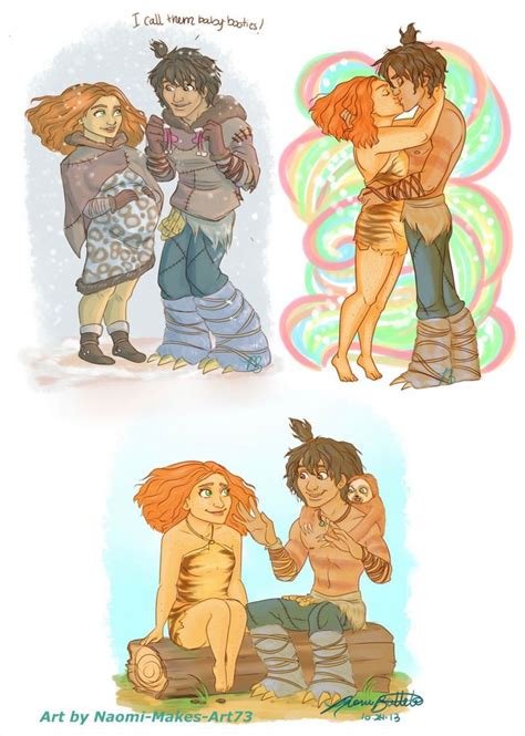 Naomimakesart - The Croods Guy & Eep | Disney fan art, Disney art, Cartoon characters as humans